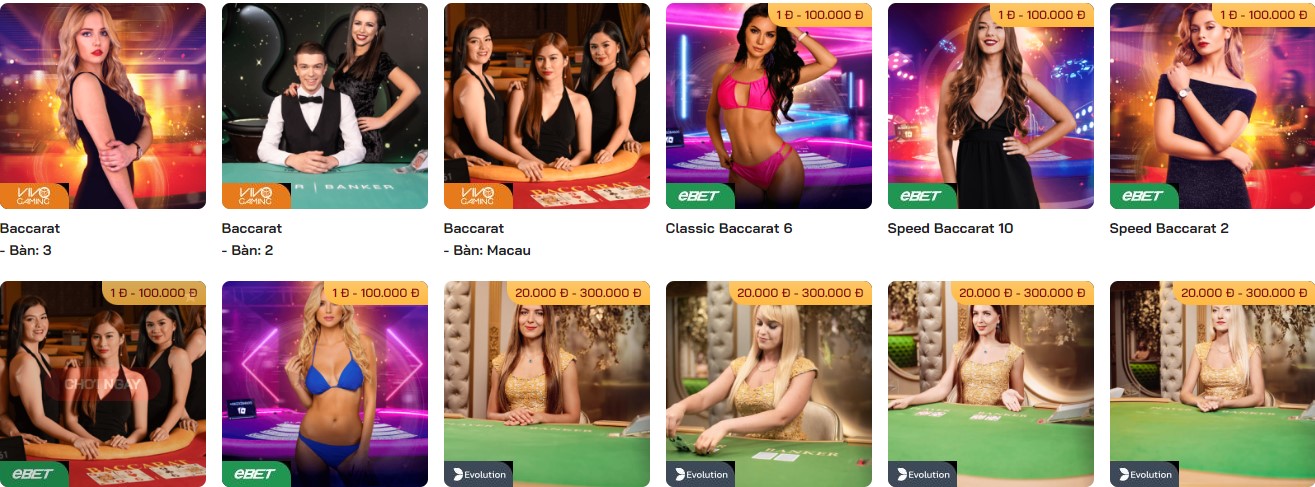 mức tiền đặt cược vào bàn thấp thu hút người chơi baccarat red88